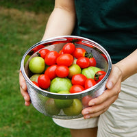 Stainless Steel Colander Easy to Clean Mesh Strainer Basket Long-Lasting