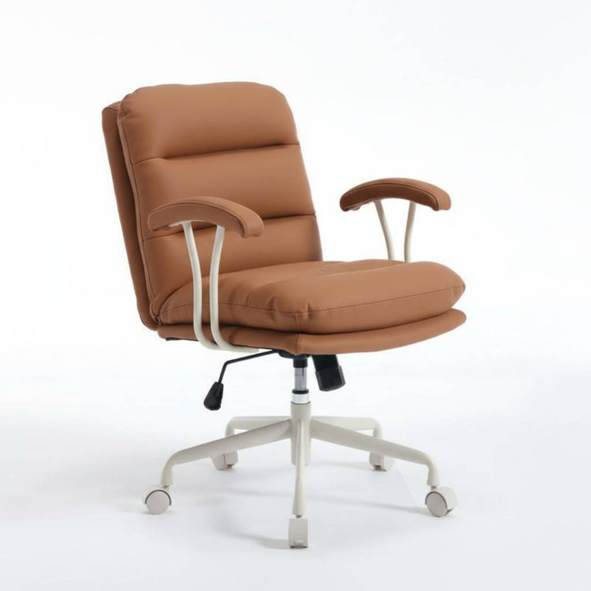 Upholstered Rolling Task Chair 360-Degree Swivel Upholstered Rolling Armchair