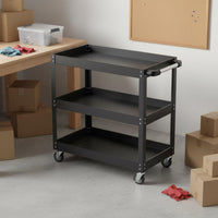 3 Tier Tool Service Cart Thickened Metal Rolling Tool Service Cart Heavy Duty
