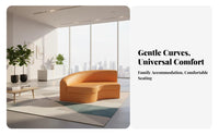 Creative Shape Curved Seating unit adaptable configuration L-Shaped Lobby Couch Modern stylistic sectional Sofa dense foam Foam Cushions for Office personnel, Interior Designers, Business Owners, Reception Area, Waiting Room, Lounge, Breakroom