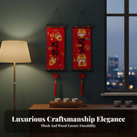 Festive Couplets, Creative Door Hanging, Auspicious Home Decor, Indoor Use