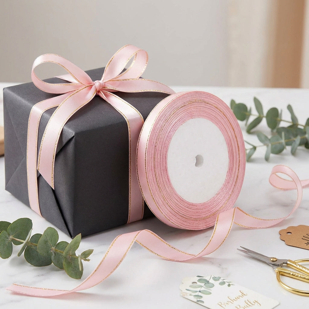 22 Meters/25Yards Satin Ribbon Decorative Silk Ribbons for Easter Gift Wrapping, Cake Decoration, DIY Sewing, Crafting, Wedding, Party Decor, Birthday, Christmas