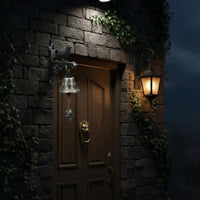 Crow Chime Spooky Decor Raven Wall Mounted Bell Dark Academia for Garden Gate