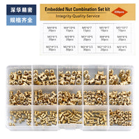 330-Piece Brass Knurled Insert Nut Assortment M2-M5 in Box