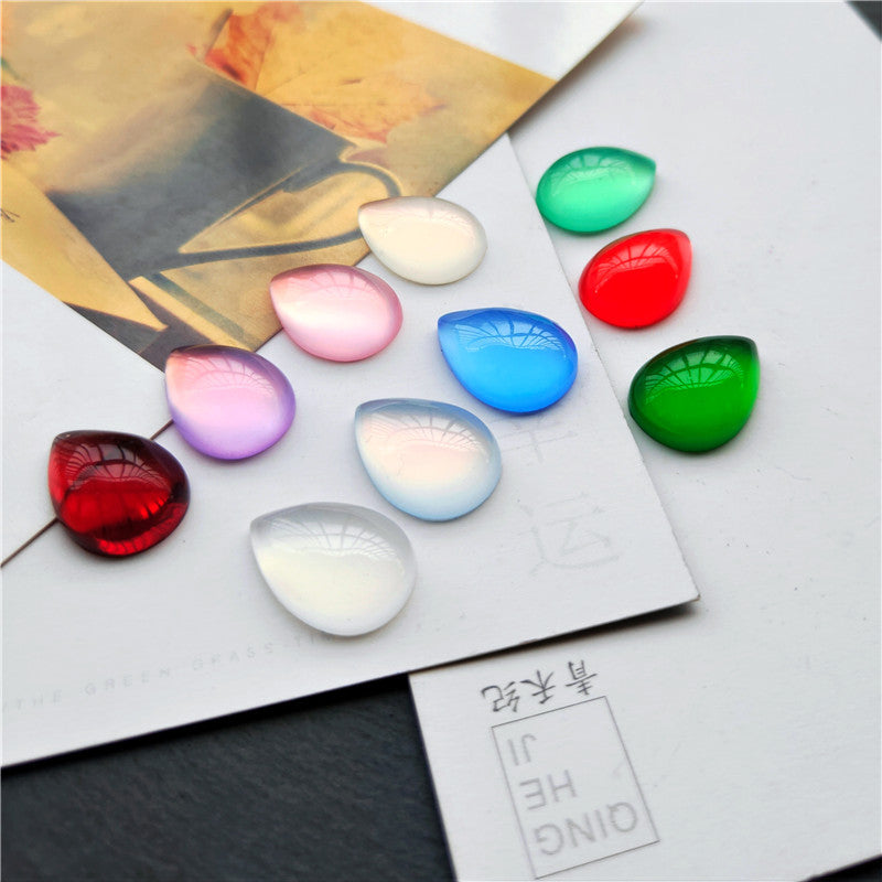 Resin Teardrop Cabochons for DIY Jewelry Making, Hairpins, and Embellishments