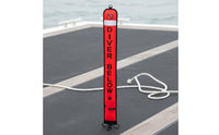 BCD Marker Buoy Slim Cylindrical Diving Marker Buoy Black Edging for Divers