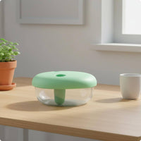 Slimline Snack Container Finger-Grip Glass Snack Container Integrated Handle