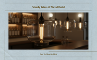 Nordic glass pendant, adjustable height