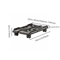 Mobile CPU stand rack with Wheels Raised Edges Rolling System Unit Stand Heavy Duty Adjustable Computer Case Holder for Office