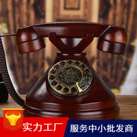 Muzhen High-End European Retro Rotary Dial Telephone - Vintage Home Desk Phone