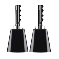 Cowbell with Handle Solid Hand-Held Cowbell Ribbed for Parties, Weddings