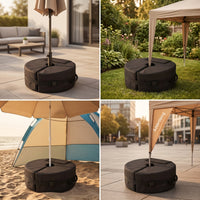 Slim Umbrella Weight Bag Long-Lasting Sand Bag with Strap Portable Fillable Sandbag Heavy Duty for Patio, Garden, Backyard