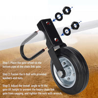 Heavy Duty Farm Gate Caster Outdoor Door Frame Auxiliary Wheel Metal Fence Gate Wheel for Metal Swing Gate