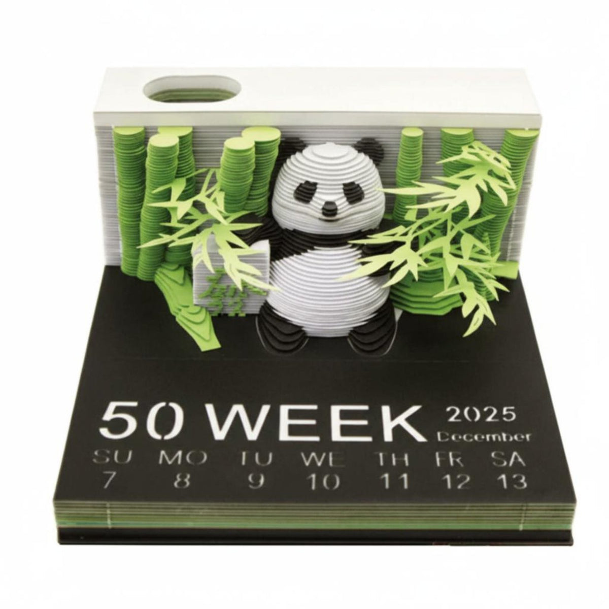 Creative Gift Tear-Away Panda Sculpture Multifunctional Panda Paper Carving Block Multi-Functional for Students, Desktop, Study Desk, School