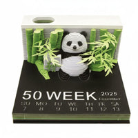 Creative Gift Tear-Away Panda Sculpture Multifunctional Panda Paper Carving Block Multi-Functional for Students, Desktop, Study Desk, School