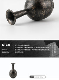 Wabi-Sabi Distressed Art Flower Vase Decor for Model Rooms, Homestays, New Chinese Style, Zen Tea Room