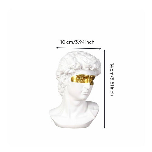 Renaissance Bust Statue Gold Accent Renaissance Bust Figurine Light Luxury