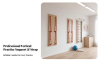 Padded Waist Belt Iyengar Mind-Body Practice Wall Board Anti-Slip Buckles Mind-Body Practice Rope Wall System Stainless Steel Hardware Exercise Equipment Solid Plywood Construction for Physical Rehabilitation Patients