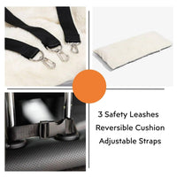 Dog Car Seat Bed Non-Slip Dog Booster Seat Quick Install for Large Dogs