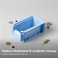 Stackable Utility Crate utilitarian & aesthetic Desktop Basket adaptable for Desk