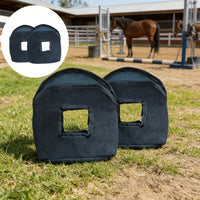 2pcs Stirrup Storage Bag for Horseshoe Pitching Game, Nylon, Black