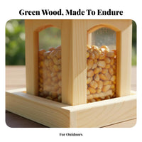 Automatic Dispensing Hanging Gazebo Feeder Weather Resistant Bird Feeding Station Weatherproof Seed Dispenser Easy to Fill for Nature Lovers, Gardeners, Homeowners, Outdoor, Outdoors, Yard, Patio