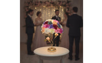 Decorative Bedside Lamp with Rose Shade Floral Lamp with Flower Shade Romantic Ambient for Bedroom, Living Room, Wedding