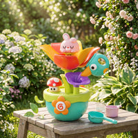 Cascading Bath Toy with Suction Cup Plastic Sprinkler Toy for Babies