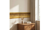 Wallpaper Border with Scroll Pattern Embossed Rolled Border Trim Elegant
