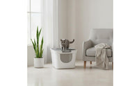 Cat Litter Box Odor Control Enclosed Cat Pet Waste Container Easy to Hygienic Pet Toilet for Cats