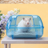 Hamster Sand Bath with Measurement Markings, Stable Base Hamster Sand Bath, Transparent Hamster Dig Box for Dwarf Species and Small Rodents