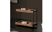 Countertop Organizer with Wooden Trays Multipurpose Countertop Rack Sturdy