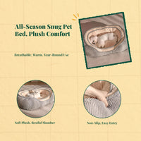 Breathable Non-Slip Pet Sofa, Plush Calming Dog Bed