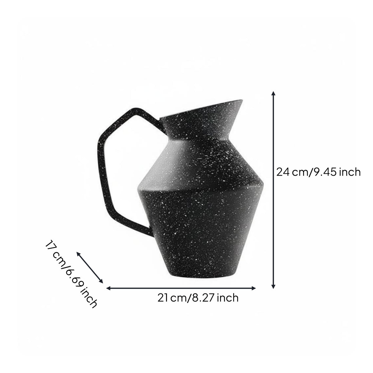 Resin Vase Minimalist Table Vase Broad Opening for Study, Shelf