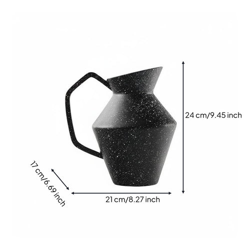 Resin Vase Minimalist Table Vase Broad Opening for Study, Shelf