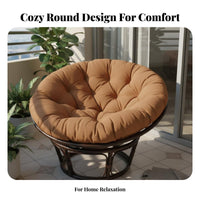 Hanging Swing Seat Cushion Soft Textile Round Hanging Basket Chair Cushion for Balcony, Living Room