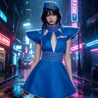Flight Attendant Cosplay Costume Full Set Flight Attendant Costume Long-Lasting