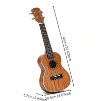 23 Inch Ukulele Bound Edges Beginner Ukulele Compact Size Plucked Instrument for Beginners, Kids