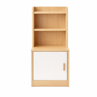 Storage Cabinet with Bookshelf Space-Saving Bookshelf with Cabinet Tall Bookcase with Door for Book Lovers