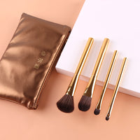 Zhuoerya 4-Piece Makeup Brush Set with Storage Bag for Powder, Concealer, Eyeshadow