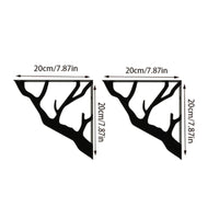 2 Pieces Tree Branch Shelf Bracket Space-Saving Home Hardware
