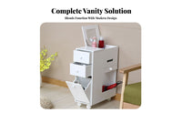 Rolling Vanity Organizer Compartmentalized Design Rolling Makeup Cart for Women