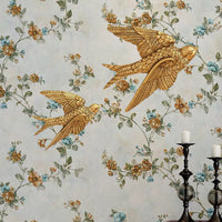 European Retro Flying Swallow Wall Decor for Living Room and Bedroom
