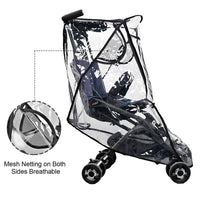 Baby Stroller Cover Waterproof PVC Transparent Dustproof Scratch-Resistant