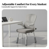 Adjustable 4-Leg Task Chair Ergonomic Design Study Seat High Back with Headrest