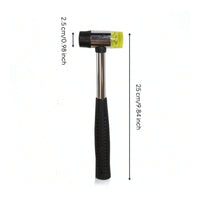 Double-Sided Soft Face Mallet Compact Rubber Hammer Non-Slip for Light Assembly
