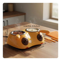 Easy to Use Electric Chocolate Melting Pot Double Pot Chocolate Fondue Set Baking Supply for Bakers, Parties