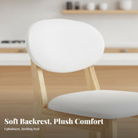 High-Back Wooden Stool Minimalist Design Counter Chair Sturdy Frame for Adults