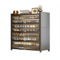 Multi-Layer Steel Footwear Storage Unit Large Capacity Entryway Shoe Storage Cabinet Dustproof for Homeowners, Apartment Dwellers, Hallway
