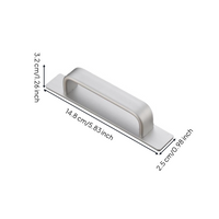 No-drill handle, Sliding Door Pull, pressure-sensitive Aluminum Alloy, Easy Installation, Modern Design, Suitable for glass, wooden, and cabinet doors